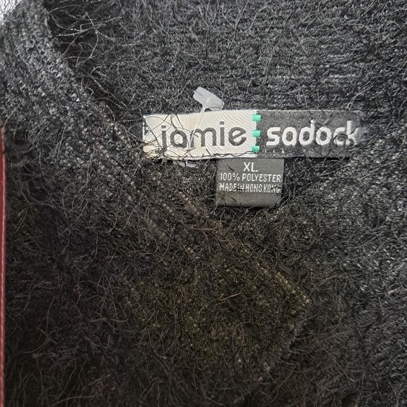 JAMIE Sadock Black Fuzzy Eylash Cardigan Sweater - Picture 10 of 13